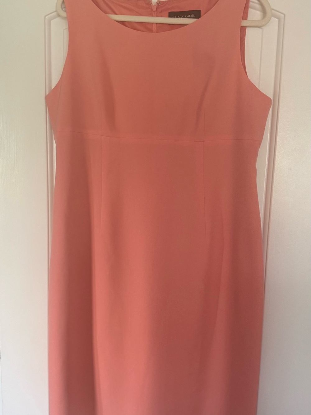 Black Label by Evan Piccone Peach Sleeveless Shift Dress
